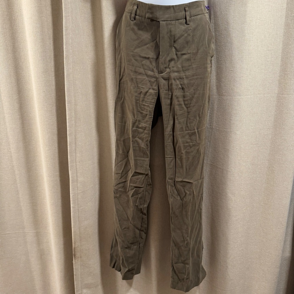 A New Day Womens Olive Green High Rise Slim Fit Ankle Length Pants 8R